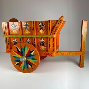 Vintage Costa Rican hand painted ox cart